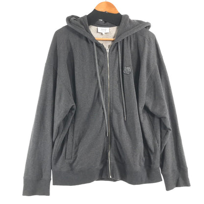 【中古品】【メンズ】 MAISON KITSUNE メゾン キツネ PM02138KM0340 FOX HEAD ZIPPED OVERSIZE HOODIE オーバーサイズ フーディー パーカー GRAY SIZE:S 140-260717-io-30-fuzh 万代Net店