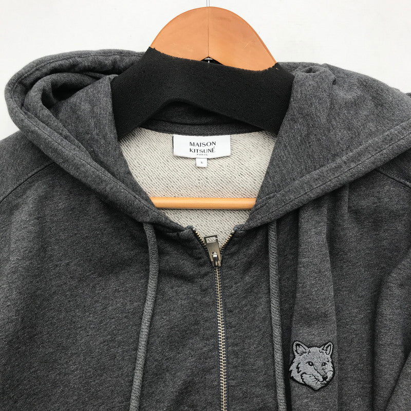 【中古品】【メンズ】 MAISON KITSUNE メゾン キツネ PM02138KM0340 FOX HEAD ZIPPED OVERSIZE HOODIE オーバーサイズ フーディー パーカー GRAY SIZE:S 140-260717-io-30-fuzh 万代Net店