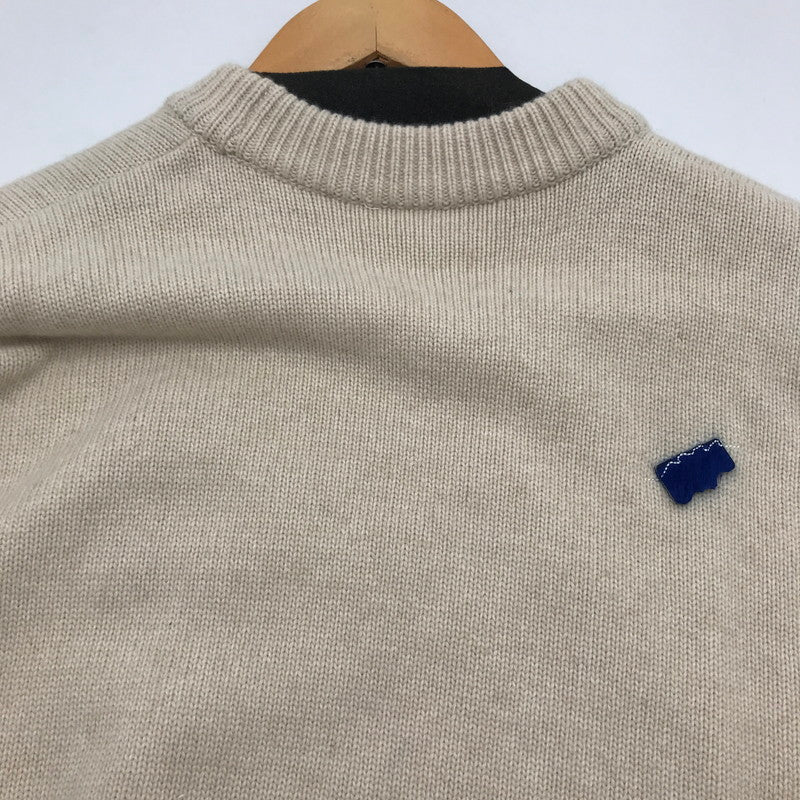 【中古品】【メンズ】 ADER ERROR アーダーエラー BKAFWLK07OT2 21AW LOGO SWEATER ロゴ セーター BEIGE SIZE:A2 ※細かい毛の付着あり 141-260717-io-24-fuzh 万代Net店