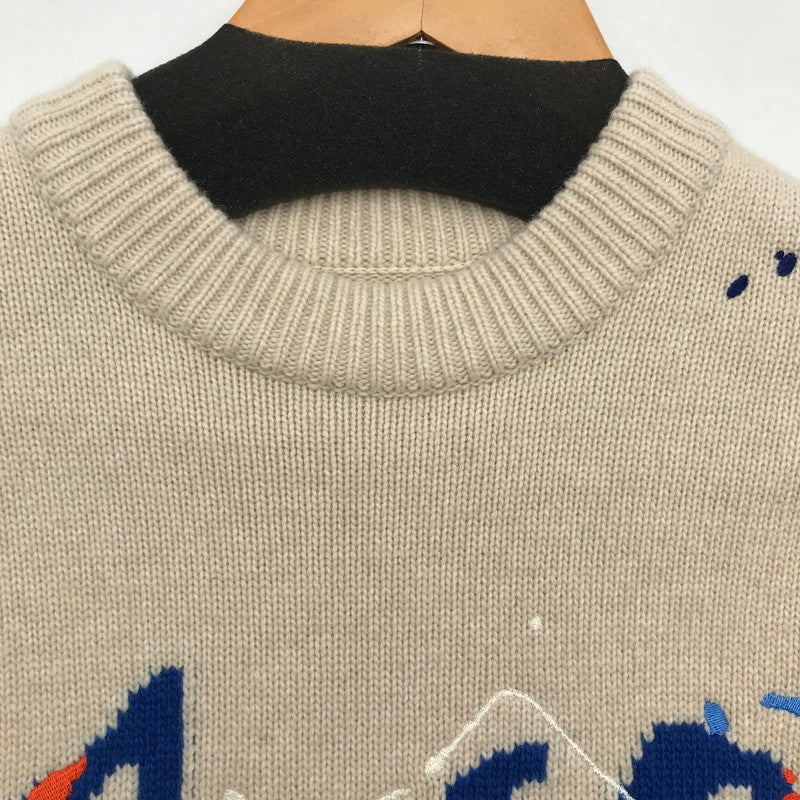 【中古品】【メンズ】 ADER ERROR アーダーエラー BKAFWLK07OT2 21AW LOGO SWEATER ロゴ セーター BEIGE SIZE:A2 ※細かい毛の付着あり 141-260717-io-24-fuzh 万代Net店