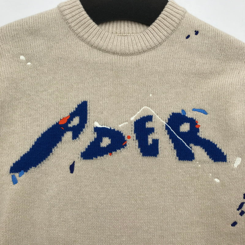 【中古品】【メンズ】 ADER ERROR アーダーエラー BKAFWLK07OT2 21AW LOGO SWEATER ロゴ セーター BEIGE SIZE:A2 ※細かい毛の付着あり 141-260717-io-24-fuzh 万代Net店
