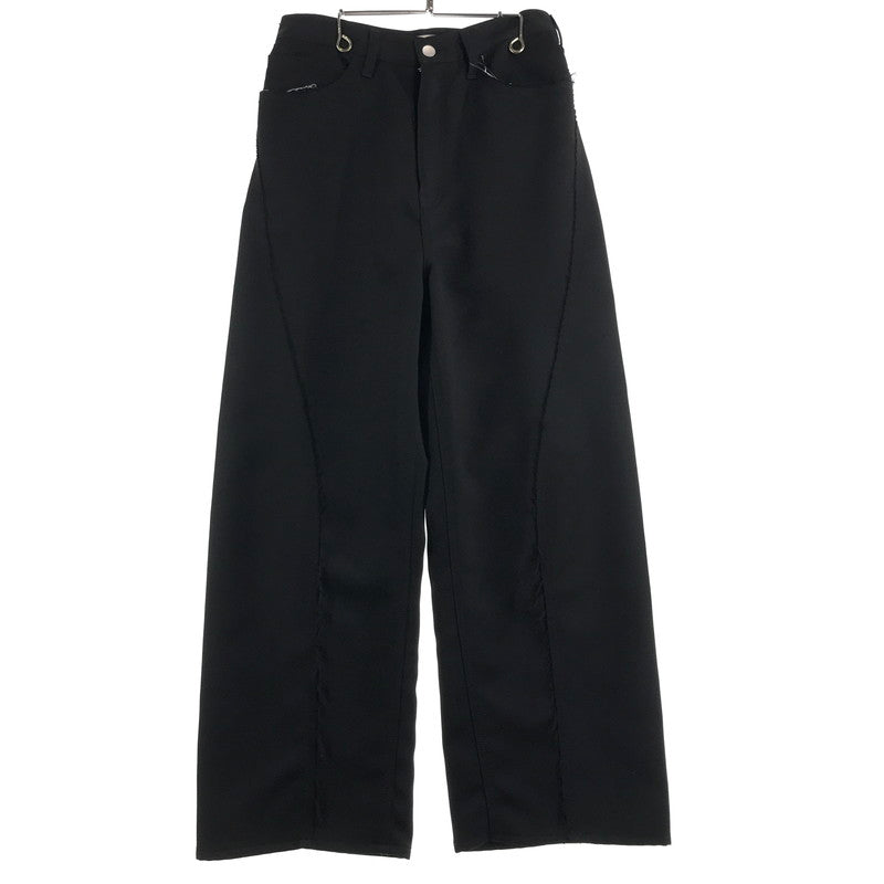 【中古品】【メンズ】 JIEDA ジエダ JIE-ST12 CUTTING OVER PANTS カッティング オーバー パンツ BLACK SIZE:1 ※スレ・ほつれあり 151-260717-io-21-fuzh 万代Net店