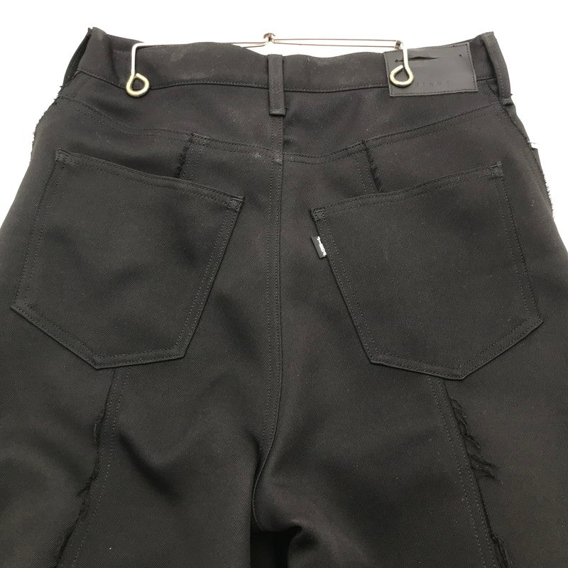 【中古品】【メンズ】 JIEDA ジエダ JIE-ST12 CUTTING OVER PANTS カッティング オーバー パンツ BLACK SIZE:1 ※スレ・ほつれあり 151-260717-io-21-fuzh 万代Net店