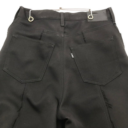 【中古品】【メンズ】 JIEDA ジエダ JIE-ST12 CUTTING OVER PANTS カッティング オーバー パンツ BLACK SIZE:1 ※スレ・ほつれあり 151-260717-io-21-fuzh 万代Net店