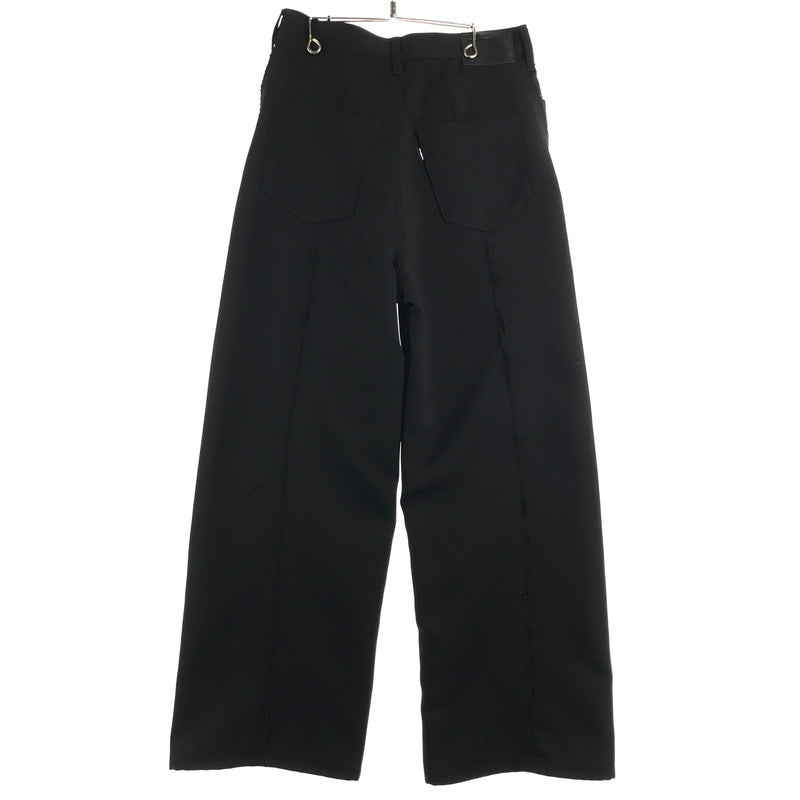 【中古品】【メンズ】 JIEDA ジエダ JIE-ST12 CUTTING OVER PANTS カッティング オーバー パンツ BLACK SIZE:1 ※スレ・ほつれあり 151-260717-io-21-fuzh 万代Net店