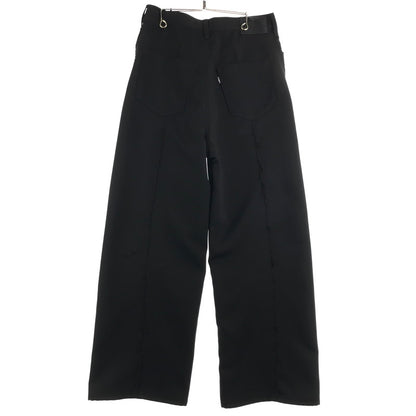 【中古品】【メンズ】 JIEDA ジエダ JIE-ST12 CUTTING OVER PANTS カッティング オーバー パンツ BLACK SIZE:1 ※スレ・ほつれあり 151-260717-io-21-fuzh 万代Net店