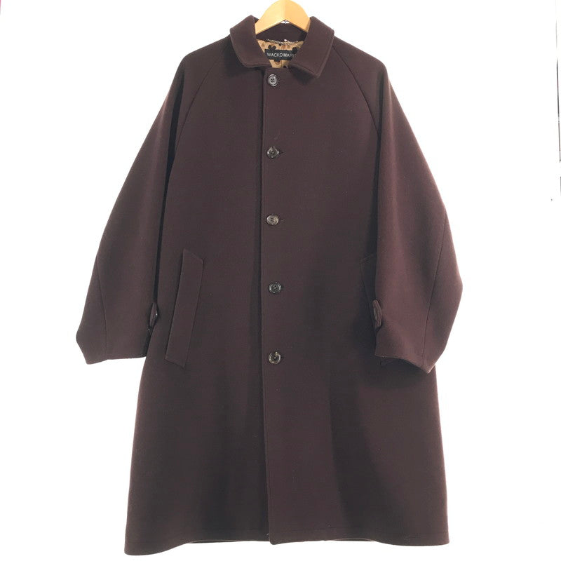 【中古品】【メンズ】 WACKO MARIA ワコマリア BAL COLLAR COAT コート ロングコート BROWN SIZE:M ※毛・繊維の付着あり 140-260717-io-32-fuzh 万代Net店