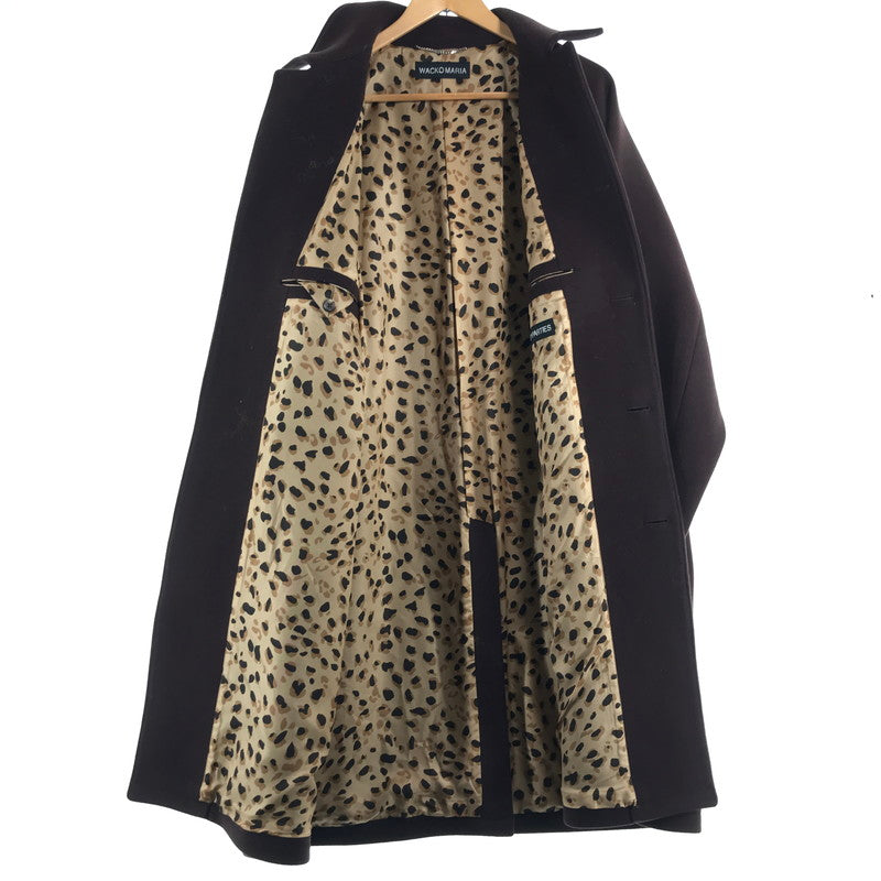 【中古品】【メンズ】 WACKO MARIA ワコマリア BAL COLLAR COAT コート ロングコート BROWN SIZE:M ※毛・繊維の付着あり 140-260717-io-32-fuzh 万代Net店