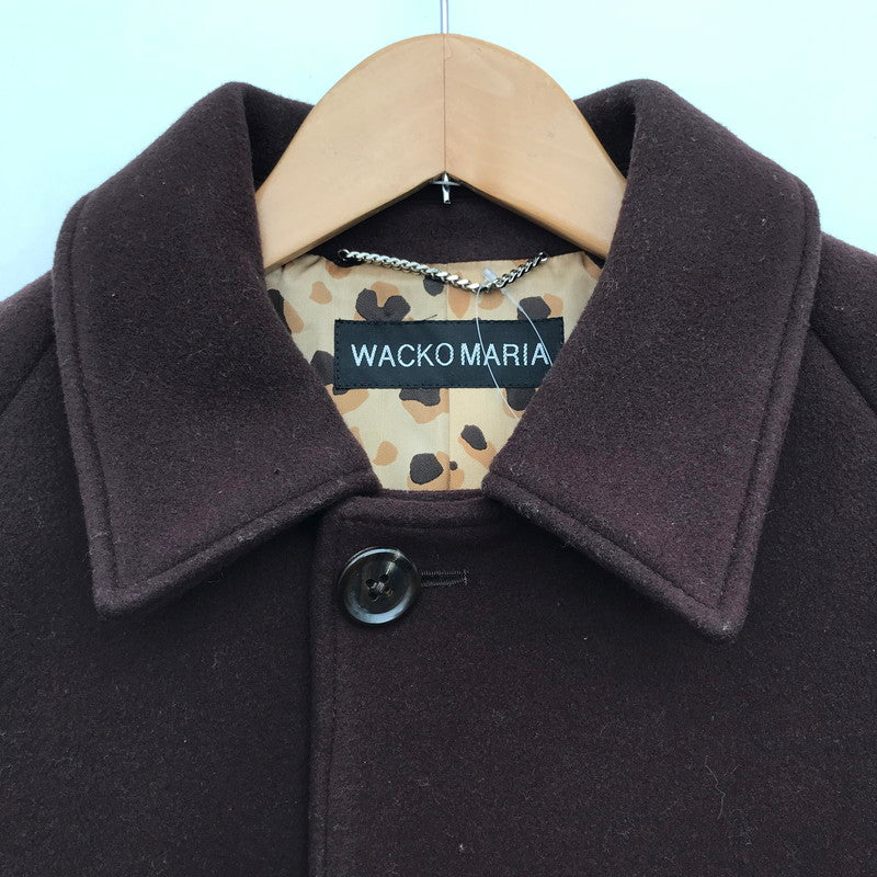 【中古品】【メンズ】 WACKO MARIA ワコマリア BAL COLLAR COAT コート ロングコート BROWN SIZE:M ※毛・繊維の付着あり 140-260717-io-32-fuzh 万代Net店