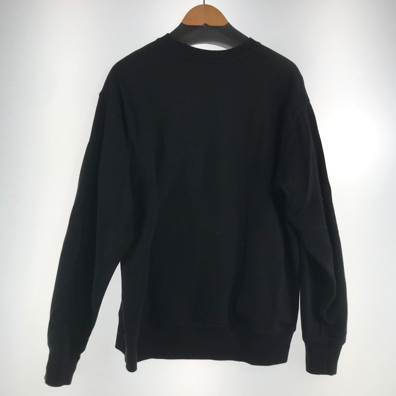 【中古品】【メンズ】 APPLEBUM アップルバム "3 STARS" CREW SWEAT クルーネック スウェット トレーナー BLACK SIZE:L ※一部プリントの端剥がれ 142-260717-io-28-fuzh 万代Net店
