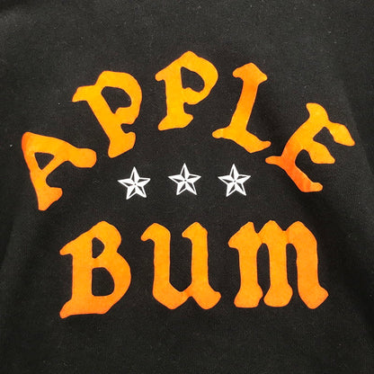 【中古品】【メンズ】 APPLEBUM アップルバム "3 STARS" CREW SWEAT クルーネック スウェット トレーナー BLACK SIZE:L ※一部プリントの端剥がれ 142-260717-io-28-fuzh 万代Net店