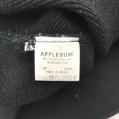 【中古品】【メンズ】 APPLEBUM アップルバム "3 STARS" CREW SWEAT クルーネック スウェット トレーナー BLACK SIZE:L ※一部プリントの端剥がれ 142-260717-io-28-fuzh 万代Net店