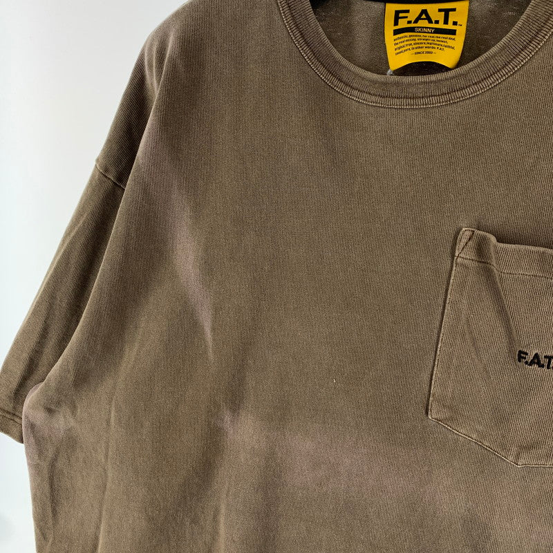 【中古品】【メンズ】 FAT エフエーティー F32320-CT06 FIGAMENT TEE 半袖Tシャツ オーバーサイズ ブランド 古着 142-260920-gm-20-fuzh サイズ：M カラー：ブラウン 万代Net店