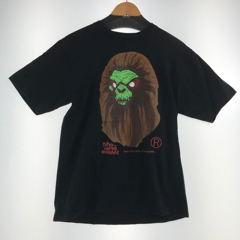 【中古品】【メンズ】 A BATHING APE ベイシングエイプ 001TEK701018F HORROR MAD FACE TEE Tシャツ BLACK SIZE:L ※毛の付着・ほつれあり 142-260717-io-25-fuzh 万代Net店
