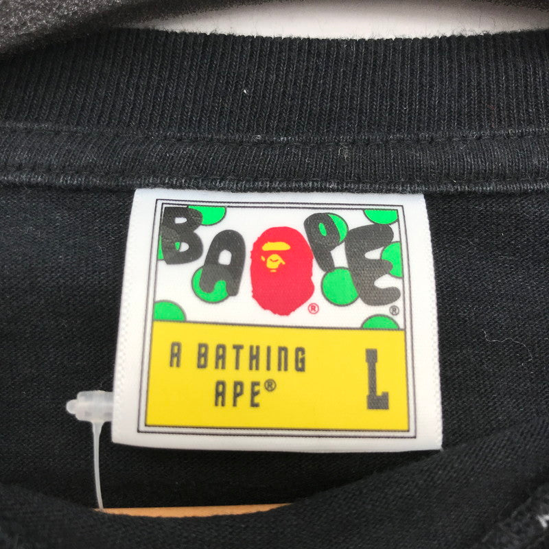 【中古品】【メンズ】 A BATHING APE ベイシングエイプ 001TEK701018F HORROR MAD FACE TEE Tシャツ BLACK SIZE:L ※毛の付着・ほつれあり 142-260717-io-25-fuzh 万代Net店