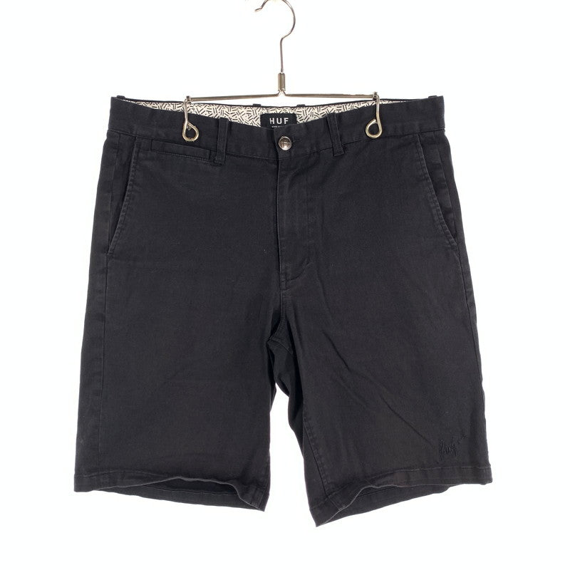 【中古品】【メンズ】 HUF ハフ ショートパンツ ハーフパンツ ボトムス ブランド 古着 153-260808-gm-37-fuzh サイズ：32 カラー：ブラック 万代Net店