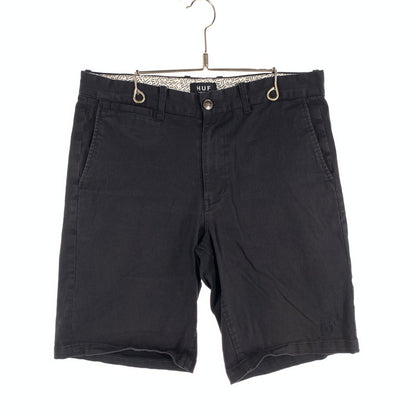 【中古品】【メンズ】 HUF ハフ ショートパンツ ハーフパンツ ボトムス ブランド 古着 153-260808-gm-37-fuzh サイズ：32 カラー：ブラック 万代Net店