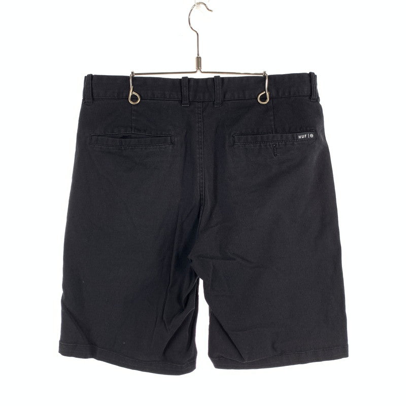 【中古品】【メンズ】 HUF ハフ ショートパンツ ハーフパンツ ボトムス ブランド 古着 153-260808-gm-37-fuzh サイズ：32 カラー：ブラック 万代Net店