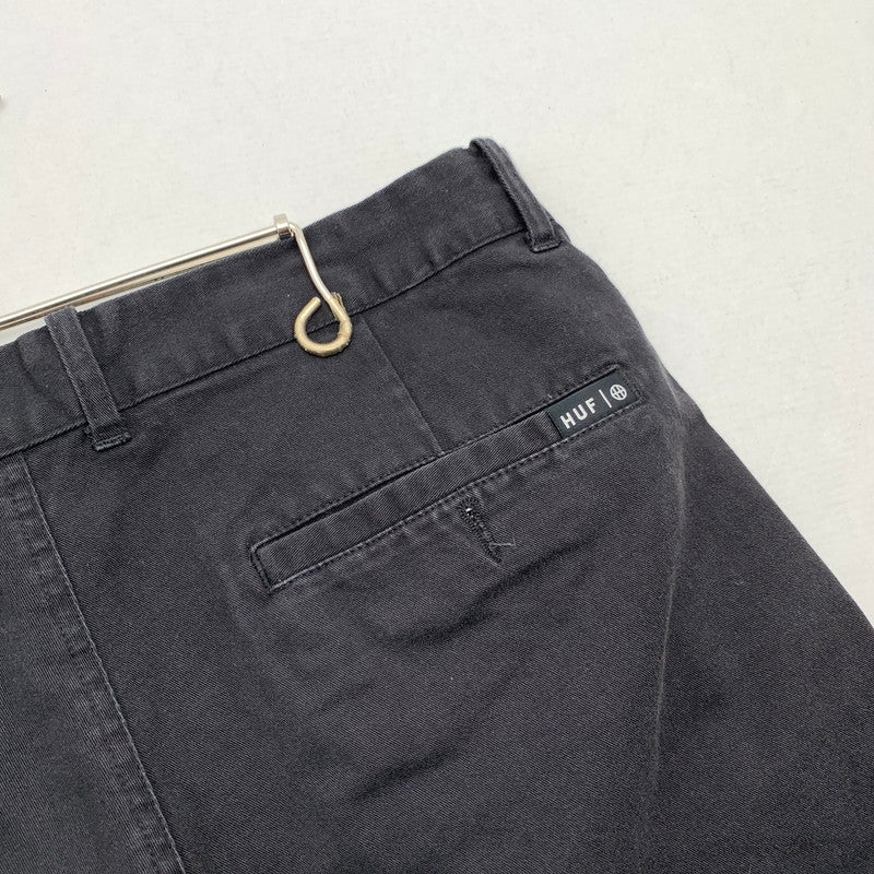 【中古品】【メンズ】 HUF ハフ ショートパンツ ハーフパンツ ボトムス ブランド 古着 153-260808-gm-37-fuzh サイズ：32 カラー：ブラック 万代Net店