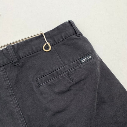 【中古品】【メンズ】 HUF ハフ ショートパンツ ハーフパンツ ボトムス ブランド 古着 153-260808-gm-37-fuzh サイズ：32 カラー：ブラック 万代Net店
