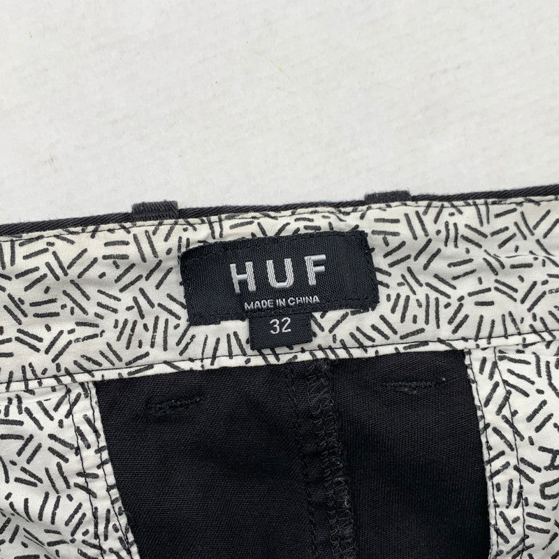 【中古品】【メンズ】 HUF ハフ ショートパンツ ハーフパンツ ボトムス ブランド 古着 153-260808-gm-37-fuzh サイズ：32 カラー：ブラック 万代Net店