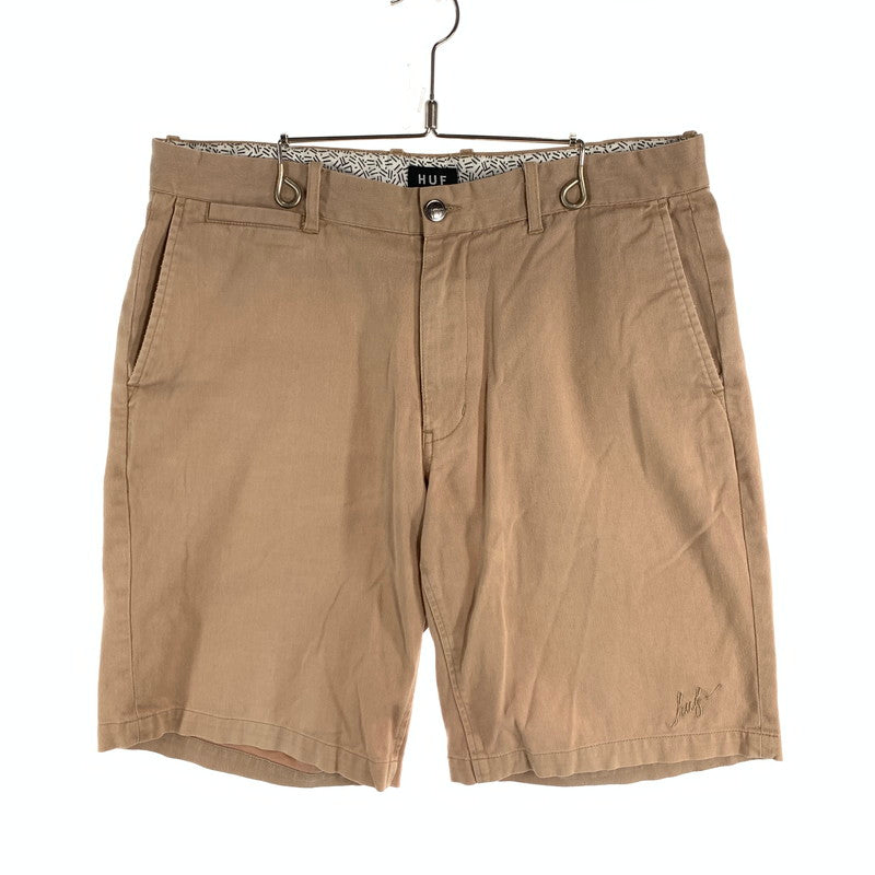 【中古品】【メンズ】 HUF ハフ ショートパンツ ハーフパンツ ボトムス ブランド 古着 153-260808-gm-36-fuzh サイズ：34 カラー：ベージュ 万代Net店