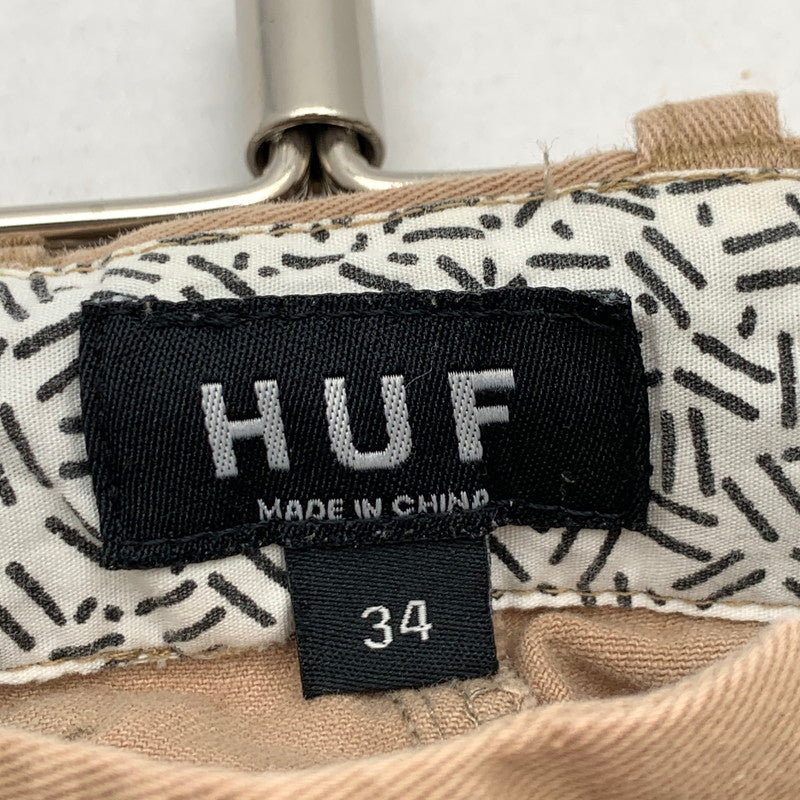 【中古品】【メンズ】 HUF ハフ ショートパンツ ハーフパンツ ボトムス ブランド 古着 153-260808-gm-36-fuzh サイズ：34 カラー：ベージュ 万代Net店
