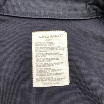 【中古品】【メンズ】 WACKO MARIA ワコマリア PRINT JACKET プリント ジャケット 上着 BLACK SIZE:M ※ジップ下部分にほつれあり 140-260729-mh-23-fuzh サイズ：M カラー：ブラック 万代Net店