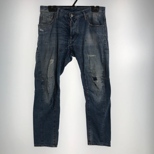 【中古品】【メンズ】 DSQUARED2 ディースクエアード S74LA0395 DENIM デニム パンツ ジーンズ ボトムス 古着 152-260729-mh-05-fuzh サイズ：48 カラー：ブルー 万代Net店