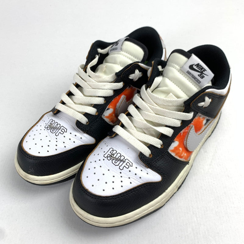 【中古品】【メンズ】 NIKE SB×HUF ナイキ FD8775-001 DUNK LOW OG QS SAN FRANCISCO 黒.白.橙 SIZE:25.0cm 本体のみ シューレース付属 スニーカー 靴 160-260717-io-19-fuzh 万代Net店