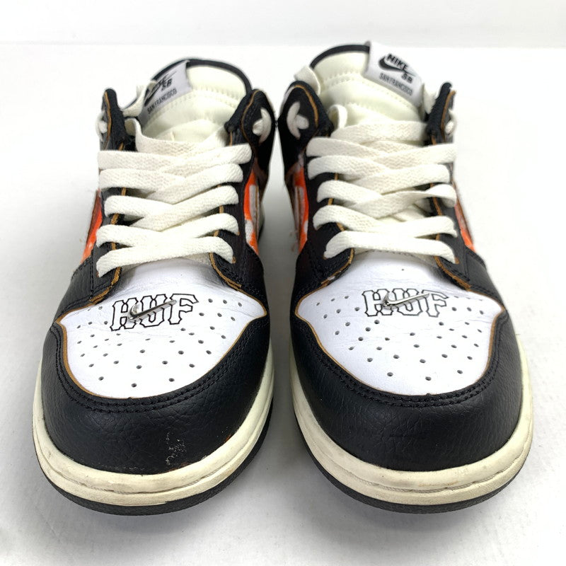 【中古品】【メンズ】 NIKE SB×HUF ナイキ FD8775-001 DUNK LOW OG QS SAN FRANCISCO 黒.白.橙 SIZE:25.0cm 本体のみ シューレース付属 スニーカー 靴 160-260717-io-19-fuzh 万代Net店