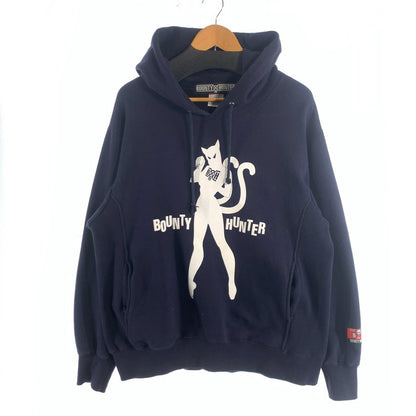 【中古品】【メンズ】 CREAM SODA×BOUNTY HUNTER PARKA クリームソーダ × バウンティハンター パーカー USA製 トップス ブランド 古着 145-260725-gm-27-fuzh サイズ：XL カラー：ブラック 万代Net店