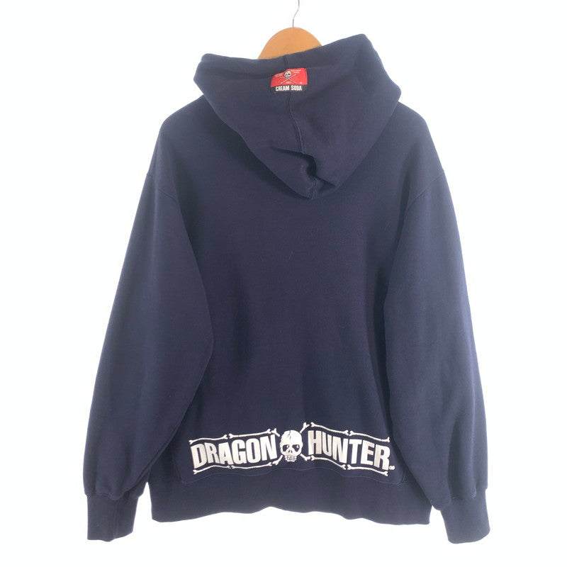 【中古品】【メンズ】 CREAM SODA×BOUNTY HUNTER PARKA クリームソーダ × バウンティハンター パーカー USA製 トップス ブランド 古着 145-260725-gm-27-fuzh サイズ：XL カラー：ブラック 万代Net店
