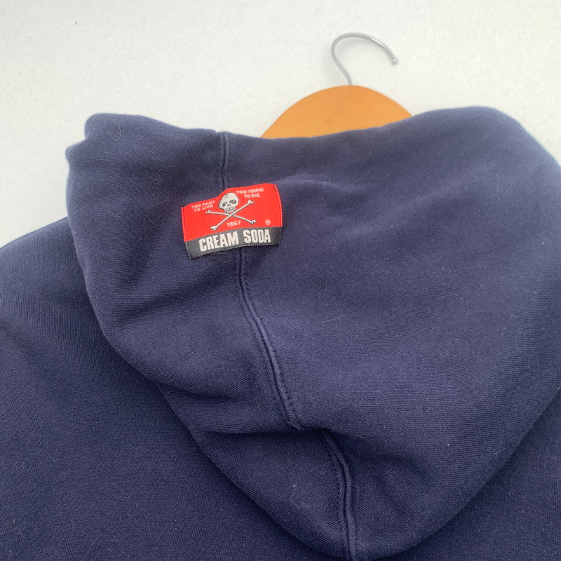 【中古品】【メンズ】 CREAM SODA×BOUNTY HUNTER PARKA クリームソーダ × バウンティハンター パーカー USA製 トップス ブランド 古着 145-260725-gm-27-fuzh サイズ：XL カラー：ブラック 万代Net店