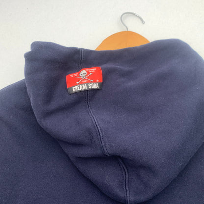 【中古品】【メンズ】 CREAM SODA×BOUNTY HUNTER PARKA クリームソーダ × バウンティハンター パーカー USA製 トップス ブランド 古着 145-260725-gm-27-fuzh サイズ：XL カラー：ブラック 万代Net店