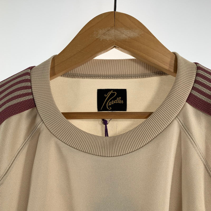 【中古品】【メンズ】 NEEDLES ニードルズ QV306 TRACK CREW NECK SHIRT トラック クルーネック 長袖 シャツ CREAM.PINK SIZE:L ※汚れ有 140-260719-io-55-fuzh 万代Net店