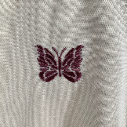 【中古品】【メンズ】 NEEDLES ニードルズ QV306 TRACK CREW NECK SHIRT トラック クルーネック 長袖 シャツ CREAM.PINK SIZE:L ※汚れ有 140-260719-io-55-fuzh 万代Net店