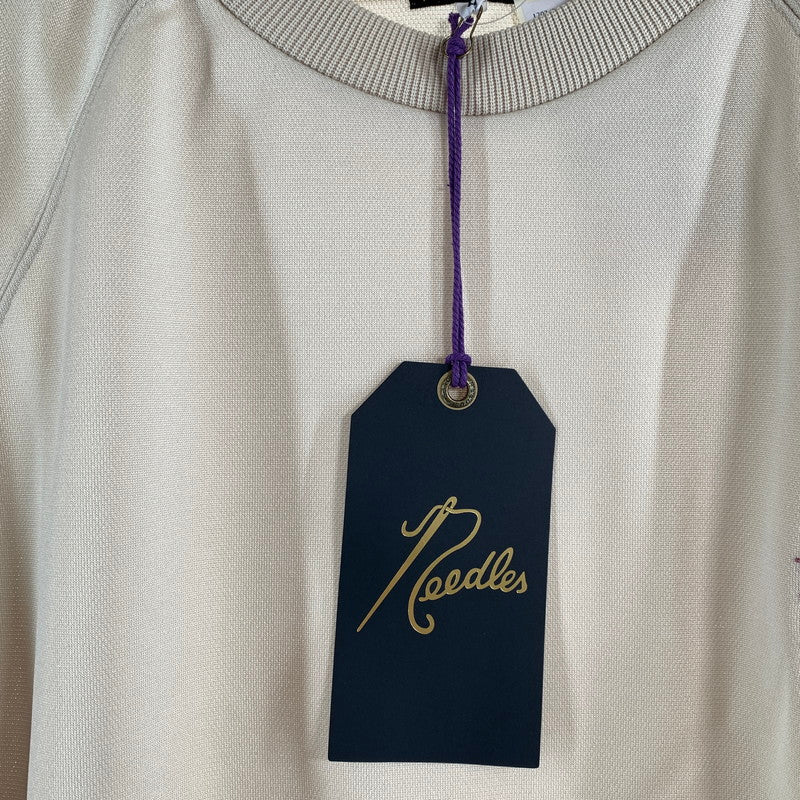 【中古品】【メンズ】 NEEDLES ニードルズ QV306 TRACK CREW NECK SHIRT トラック クルーネック 長袖 シャツ CREAM.PINK SIZE:L ※汚れ有 140-260719-io-55-fuzh 万代Net店
