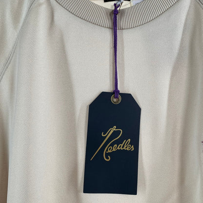 【中古品】【メンズ】 NEEDLES ニードルズ QV306 TRACK CREW NECK SHIRT トラック クルーネック 長袖 シャツ CREAM.PINK SIZE:L ※汚れ有 140-260719-io-55-fuzh 万代Net店