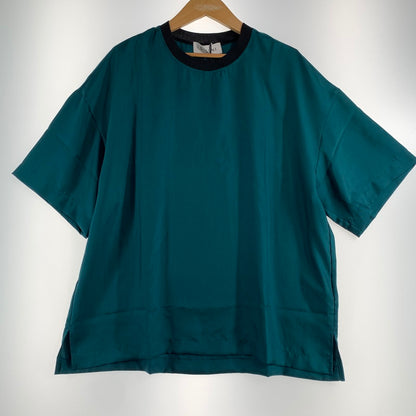【中古品】【メンズ】 CULLNI クルニ SIDE SLIT WIDE SHIRTS サイドスリット ワイド シャツ 半袖 GREEN SIZE:02 タグ付 ※汚れ・シワあり 140-260719-io-57-fuzh 万代Net店