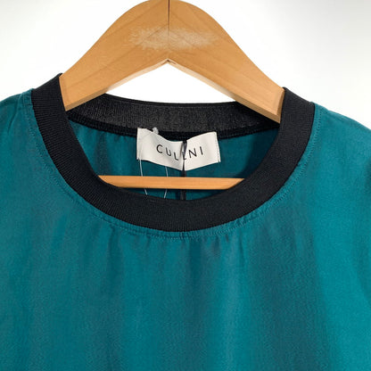 【中古品】【メンズ】 CULLNI クルニ SIDE SLIT WIDE SHIRTS サイドスリット ワイド シャツ 半袖 GREEN SIZE:02 タグ付 ※汚れ・シワあり 140-260719-io-57-fuzh 万代Net店