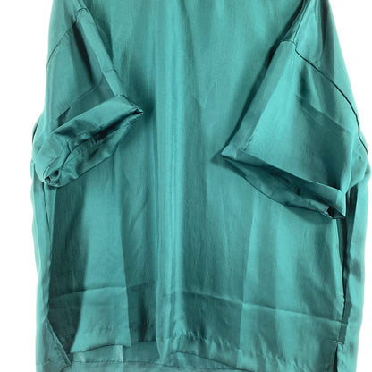 【中古品】【メンズ】 CULLNI クルニ SIDE SLIT WIDE SHIRTS サイドスリット ワイド シャツ 半袖 GREEN SIZE:02 タグ付 ※汚れ・シワあり 140-260719-io-57-fuzh 万代Net店