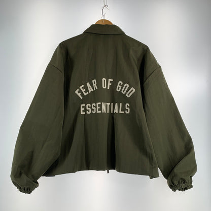 【中古品】【メンズ】 FOG ESSENTIALS エフオージーエッセンシャルズ TEXTURED NYLON TRUCKER JACKET テクスチャード ナイロン トラックジャケット KHAKI SIZE:M 142-260719-io-59-fuzh 万代Net店