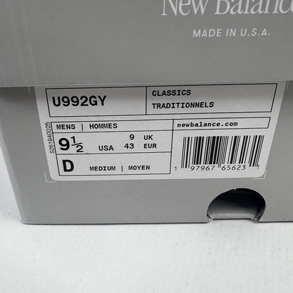 【中古美品】【メンズ】 NEW BALANCE ニューバランス U992GY 992 "GRAY" (2025 2026) GRAY SIZE:27.5cm 箱有 スニーカー 靴 162-260719-io-13-fuzh 万代Net店