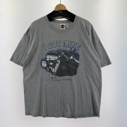 【中古品】【メンズ】 HARLEY－DAVIDSON ハーレーダビッドソン I GOT MINE USA製 2002 トップス 半袖 Tシャツ 古着 145-260726-mh-05-fuzh サイズ：XL カラー：グレー 万代Net店