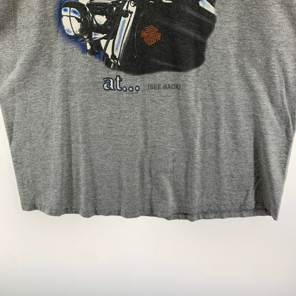 【中古品】【メンズ】 HARLEY－DAVIDSON ハーレーダビッドソン I GOT MINE USA製 2002 トップス 半袖 Tシャツ 古着 145-260726-mh-05-fuzh サイズ：XL カラー：グレー 万代Net店