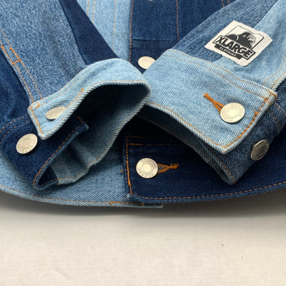 【中古品】【メンズ】 X-LARGE 101223021001 PATCHWORK DENIM JACKET エクストララージ パッチワーク デニムジャケット アウター ブランド 古着 142-260726-gm-06-fuzh サイズ：L カラー：インディゴ 万代Net店