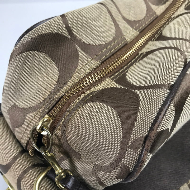 【中古品】【レディース】 COACH コーチ F10392 ボストンバッグ カラーBROWN シグネチャー　 180-260721-ky-02-fuzh 万代Net店