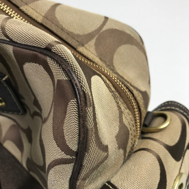 【中古品】【レディース】 COACH コーチ F10392 ボストンバッグ カラーBROWN シグネチャー　 180-260721-ky-02-fuzh 万代Net店