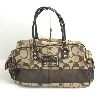 【中古品】【レディース】 COACH コーチ F10392 ボストンバッグ カラーBROWN シグネチャー　 180-260721-ky-02-fuzh 万代Net店